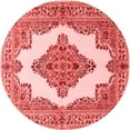 thumbnail image 1 of Ahgly Company Indoor Round Medallion Red Traditional Area Rugs, 7' Round, 1 of 4