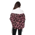 thumbnail image 4 of FORMRS Womens Scarf Winter Soft Long Big Warm Shawls Wrap Tassel Scarves, Deep Red Leopard Pattern, 4 of 9