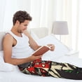 thumbnail image 5 of Logiee Red Mushrooms Print Pajama Pants for Men,Men’s Pajama Bottoms,Mens PJ Pants with Pockets & Button Fly-3X-Large, 5 of 6