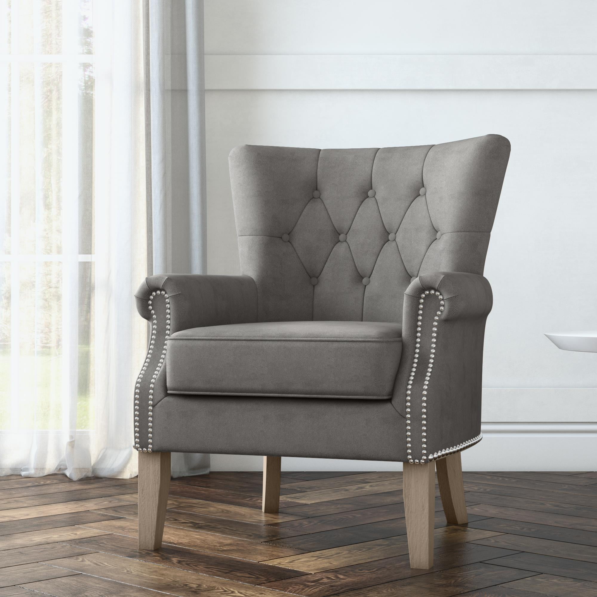 Better Homes & Gardens Accent Chair, Living Room & Home Office, Gray