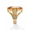 thumbnail image 2 of PalmBeach Jewelry 24.02 Carat Oval Cut Champagne-Color Cubic Zirconia Yellow Gold-Plated Ring, 2 of 5