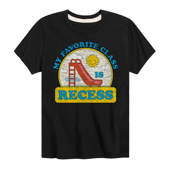 Instant Message - My Favorite Class Is Recess - Toddler & Youth Short Sleeve Graphic T-Shirt
