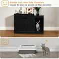 thumbnail image 5 of Flip Top Cat Litter Boxes Enclosure Covered Litter Box Hidden Furniture Wooden Cat Washroom Cabinet for , Medium and Large Cat Black, 5 of 6