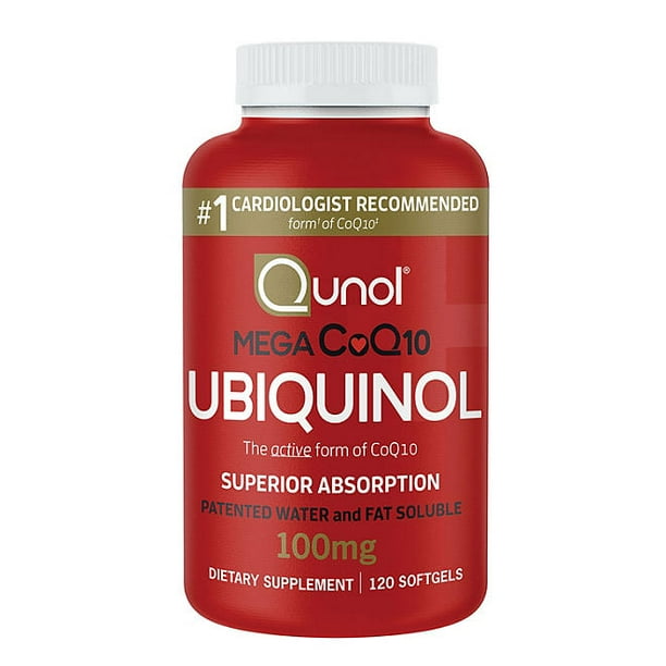 qunol mega coq10 ubiquinol 100mg softgels