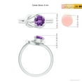 thumbnail image 6 of ANGARA Natural Solitaire Amethyst Infinity Knot Ring in 14K White Gold for Women (Size-6mm) | February Birthstone, Birthday, Anniversary, Jewelry Gift for Women | Natural Amethyst Ring, 6 of 10