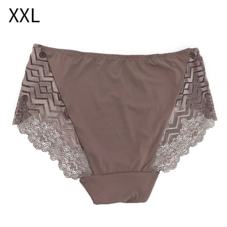 

Peryerana Women Panties Sexy Lace Seamless Underwear Mid-Waist Breathable Briefs for Girls Lady XXL