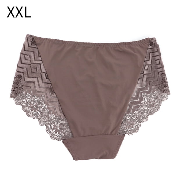 Bragas de mujer Ropa interior sin costuras de encaje sexy Calzoncillos transpirables de cintura media para niñas Lady, XXL Noticed AP001139-01B