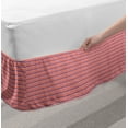 thumbnail image 2 of Hearts Bed Skirt, Repetitive Love Valentines Day Romance Couple Illustration Doodle Inspired Art, Elastic Bedskirt Dust Ruffle Wrap Around for Bedding Decor, 4 Sizes, Quartz and Blush, by Ambesonne, 2 of 2