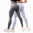 thumbnail image 2 of UngA 3D Compression Leggings Cellulite Leggings Women High Waist Seamless Push Up Opaque Tummy Control Sport Pants Fitness Workout Leggings for Women,Pack of 2,XL, 2 of 4