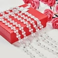 thumbnail image 6 of Flower Plastic Imitation Pearl Beaded Trim Garland Strands with Spool Glass Rhinestones for Wedding White 9x3mm 10yards/roll, 6 of 7