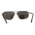 thumbnail image 4 of Airforce Mens Narrow Rimless Exposed Lens Officers Sunglasses Gunmetal Blue Mirror, 4 of 4