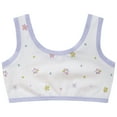 thumbnail image 3 of iixpin Girls Sports Bra Kids Cute Print Unpadded Crop Top Cotton Soft Seamless Cami Bralette Undershirts Flower B 7-8, 3 of 7
