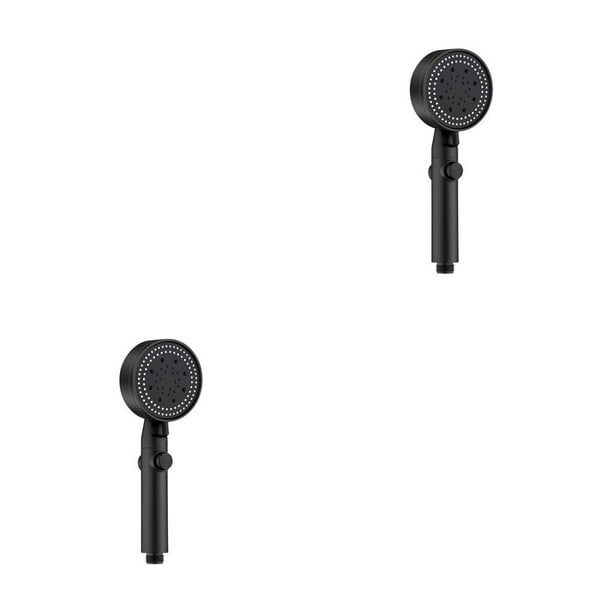 Toystoory Rociador de boquilla de pulverización ajustable para cabezal de ducha con manguera, ducha de masaje de agua con parada de una tecla, fuerte Negro 2piezas Toystoory CBP352438