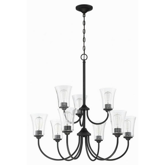 Craftmade Gwyneth Chandelier 9 - Flat Black