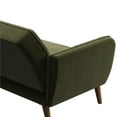 Novogratz Tallulah Memory Foam Futon, Convertible Couch, Green Velvet