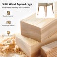 thumbnail image 7 of Upholstered Dining Chairs Armless Side Chairs Set of 4 High Back Solid Wood Legs Living Room Kitchen Beige, 7 of 7