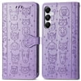 thumbnail image 1 of Funda Cartera FOXDOCK para Samsung Galaxy A35 5G , Flip PU con Relieve de Gatos y Perros, Tarjetero y Soporte, 1 of 6