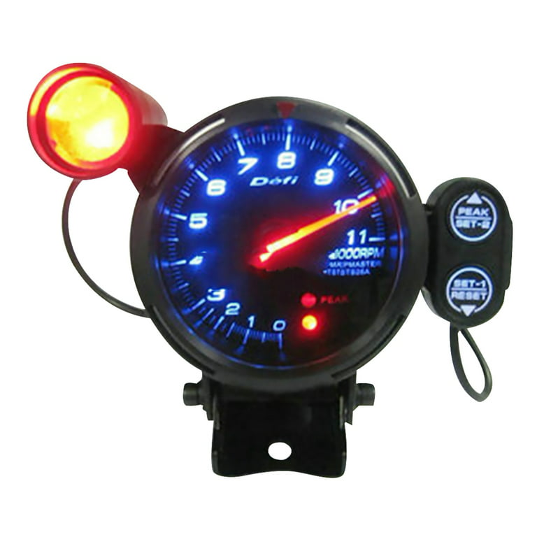 Car Tachometer Gauge Universal: LED Background Light 0-10000 RPM Auto  Tachometer