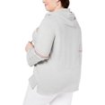 thumbnail image 2 of Style & Co. Womens Embroidered Hooded Sweater, Grey, Plus Size, 2X, 2 of 2