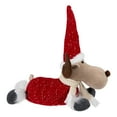 thumbnail image 5 of Northlight Laying Plush Moose Christmas Figure - 12" - Red and White, 5 of 6