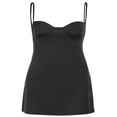 thumbnail image 3 of EIMELI Solid Color/Floral Printed Sleeveless Low-Cut Slim-Fit Sling Dress  Casual Simple Sweet One-Piece Clothes, 3 of 7