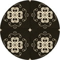 thumbnail image 1 of Ahgly Company Machine Washable Indoor Round Transitional Night Black Area Rugs, 4' Round, 1 of 7