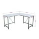 thumbnail image 4 of Escritorio en L Hometrends Blanco con estructura de Metal, 4 of 4