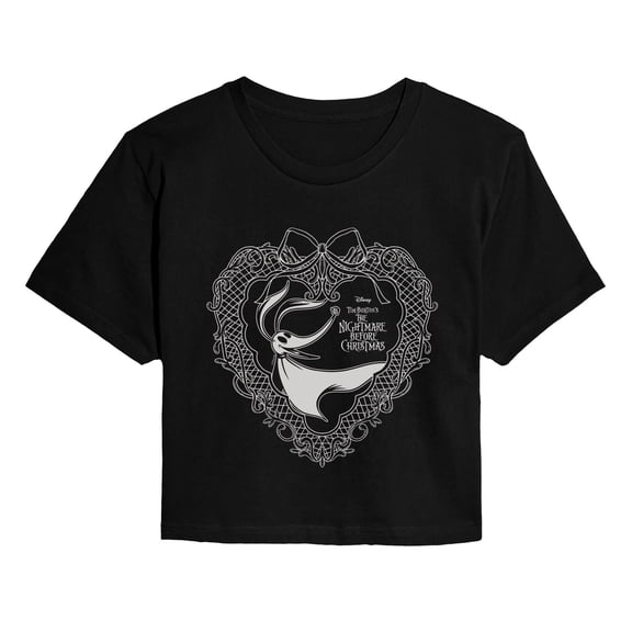 The Nightmare Before Christmas - Zero Coquette - Juniors Cropped Graphic T-Shirt