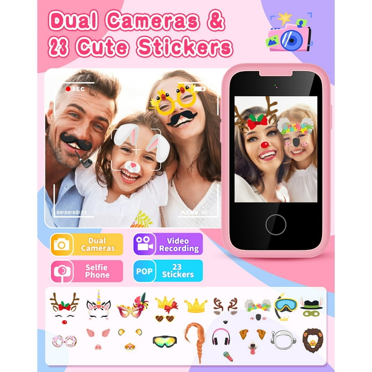 Kids Smart Phone for Girls Unicorn Gifts for Girls Age 6-8 with Dual Camera  Music Game Stories Touchscreen Kids Phone Learning Toy Christmas Birthday