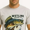 thumbnail image 2 of Wetline Apparel Co Green Bass & Grass Men's Graphic T-Shirt, Fishing Wear Heavy Cotton Short Sleeves Tee, S-5XL, 2 of 5