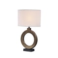 thumbnail image 5 of Aspen Creative 40214-11, 25" High Transitional Metal Table Lamp, Antique Brass Finish and Oval Shaped Lamp Shade in White, 16" Wide, 5 of 5