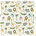 thumbnail image 5 of Baby Boy Safari Animal Curtains 52W X 84H Inch Rod Pocket Kids Room Decor Woodland Jungle Cartoon Lion Elephant Printed for Nursery Playroom Living Room Bedroom Window Drapes Fabric 2 Panels, 5 of 6