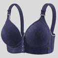 thumbnail image 2 of Bras for Women,Lace Pattern Front Buckle Tank Top Bra Comfortable Non Underwire Support Solid Color Design,Sports Bras for Women,Navy,38, 2 of 8