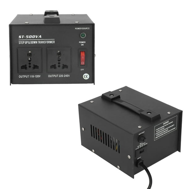 Transformador Reductor Elevador de 500 W Convertidor de Voltaje de Alta Resistencia Entrada 110 V-120 V/220 V-240 V
