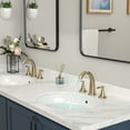 thumbnail image 3 of Logmey Bathroom Sink Faucet Double Handles with Pop Up Drainer in Gold, 3 of 9