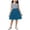 Blue, variant on Girls Blue Floral Tulle Dress Sleeveless Round Neck Soft Comfortable Princess Birthday Party Dress for Kids Little Girl Summer Casual,Size 7-8 T