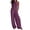 Dark Purple, variant on JULMCOMO Jumpsuits for Women Halter Sleeveless Comfy Baggy Overalls Wide Leg Pleated Casual Vacation Summer Jumpsuits Army Green L