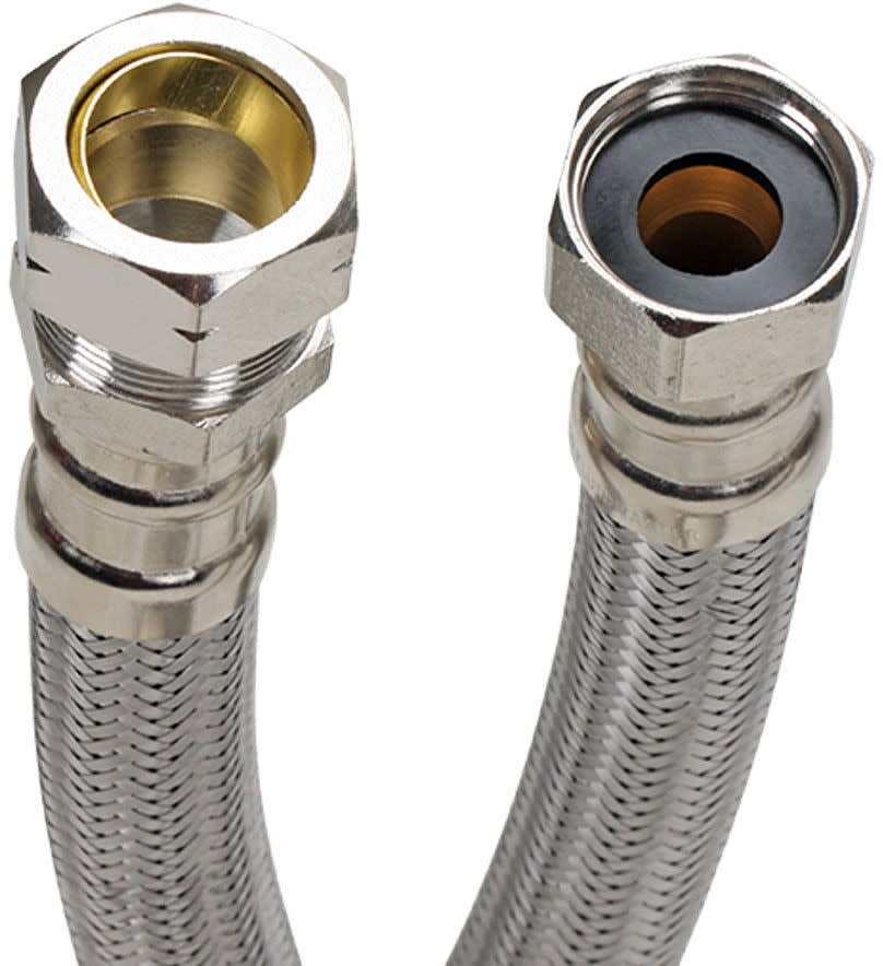 Fluidmaster B4H18 Braided Stainless Steel Water Heater Connector 18'