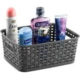 thumbnail image 2 of Set of 6 Plastic Storage Baskets - Small Pantry Organizer Basket Bins - Household Organizers with Cutout Handles for Kitchen Organization, Countertops, Cabinets, Bedrooms, and Bathrooms, 2 of 6