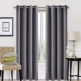 thumbnail image 2 of Cortinas Blackout con Aislamiento Térmico para Estar/Recámara Ventana, 2 Paneles Cortinas de Sala de Estar, Suave Poliéster Tela Impermeable, Reducción Ruido (Gris, 132x240cm),Azul tibetano, 2 of 10