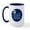 White/Navy Inside, variant on CafePress - Santa Red Tractor Christmas Large Mug - 15 oz Ceramic Large White Novelty Mug