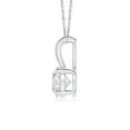 thumbnail image 2 of ANGARA Natural Diamond Solitaire V-Bale Pendant in 14K White Gold for Women (Size-5.1mm| Color-H| Clarity-SI2) | April Birthstone, Anniversary, Jewelry Gift for Women | Natural Diamond Necklace, 2 of 9