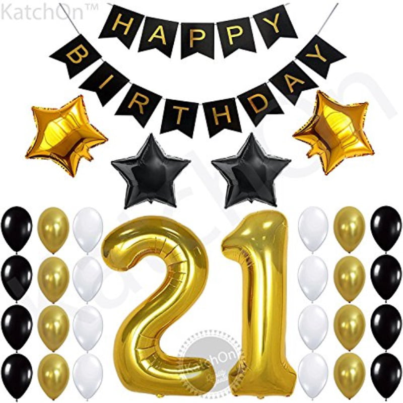 Happy 21st Birthday Party Celebration Latex Printed Balloons Decorations x12 