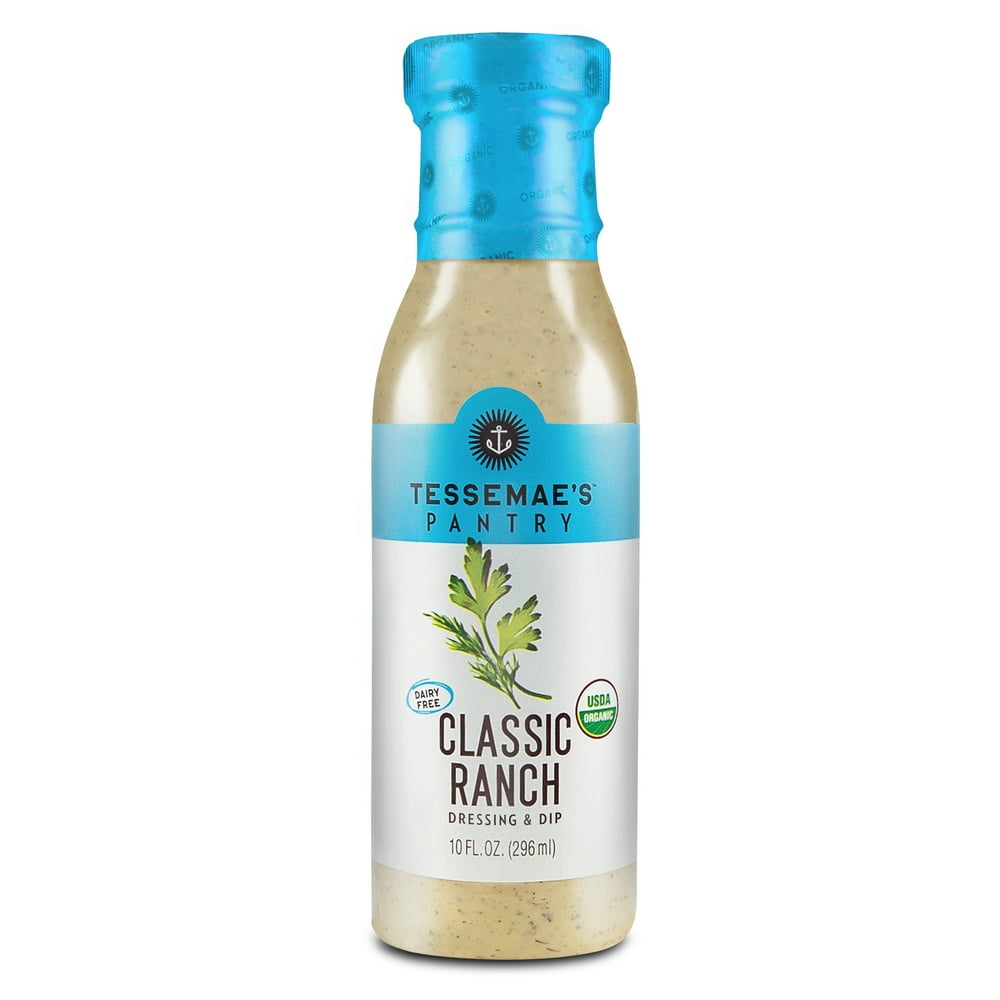 Tessemae's Organic Classic Ranch Salad Dressing and Ranch Dip, 10 fl oz