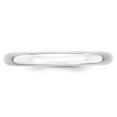 thumbnail image 3 of 14K White Gold Ring Band Wedding Comfort Domed 3mm Comfort-Fit, 3 of 4