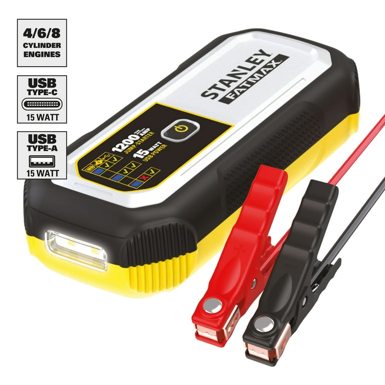 Stanley FatMax 1200 Amp, Lithium Jump Starter with USB Power Bank