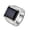 Silver Blue-Sandstone, variant on Men's Stainless Steel 10MM Square Gemstone Crystal Inlaid Plain Engagement Ring Gold Plated Glossy Wedding Band Silver Blue-Stone Size 11