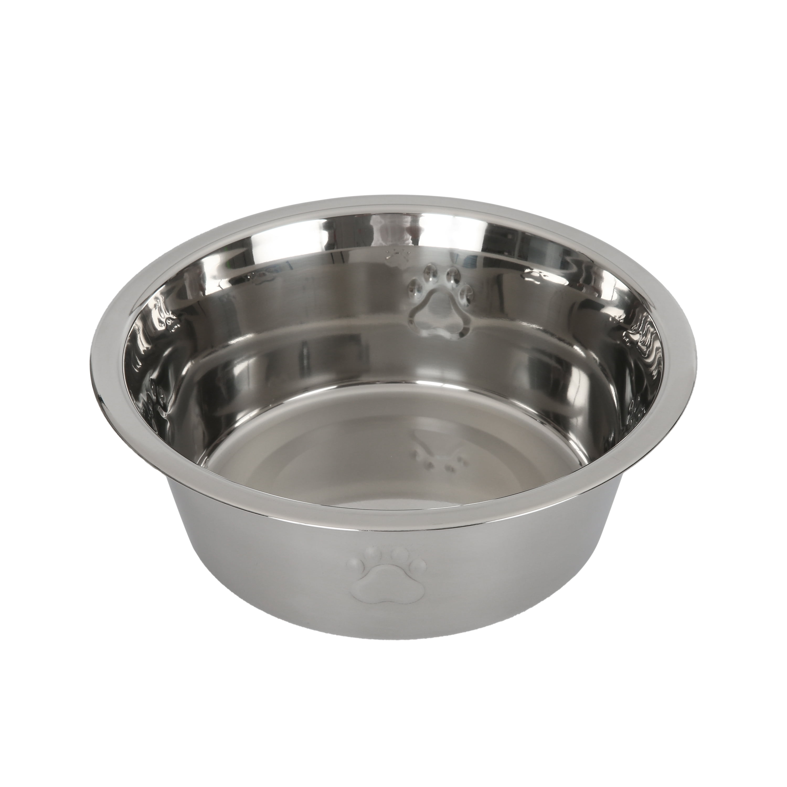 Vibrant Life Stainless Steel Paw Print Dog Bowl, Medium