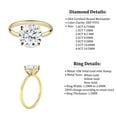 thumbnail image 5 of Cora Jewellery 1.5CT Round Moissanite Enagagement Ring , 14K Yellow Gold, 10.5 US, 5 of 7