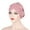 Pink, variant on ZSQDM Womens Multi Color Two Band Studded Braid Cap Side Braid Square Braid Cap Women beanie Visor Hats for Women Baseball Caps Scrub Cap